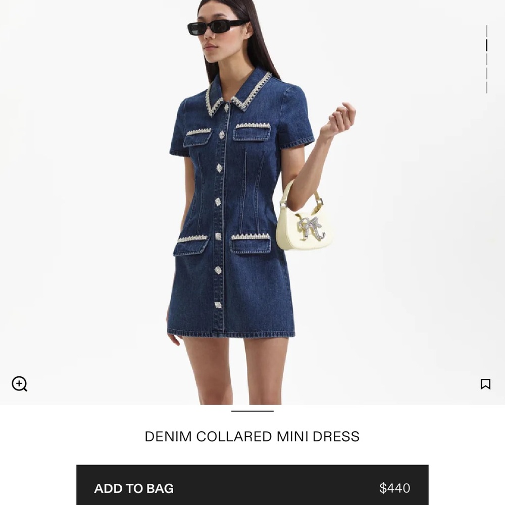 SELF PORTRAIT DENIM MINI DRESS💙